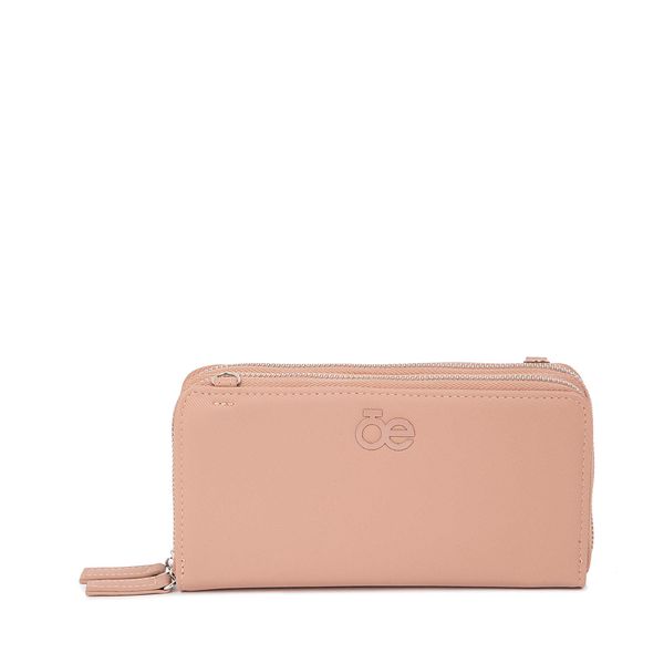 

Cartera Grande Cierre Doble color Nude Talla: Unico
