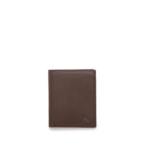 

Cartera Chica Flap Piel Genuina color Café Talla: Unico