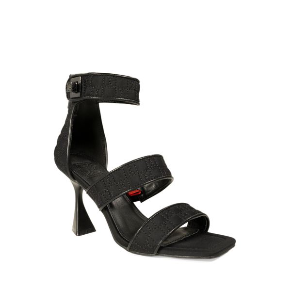

Sandalia Abotinada Tacón Asimétrico color Negro Talla: 23.5