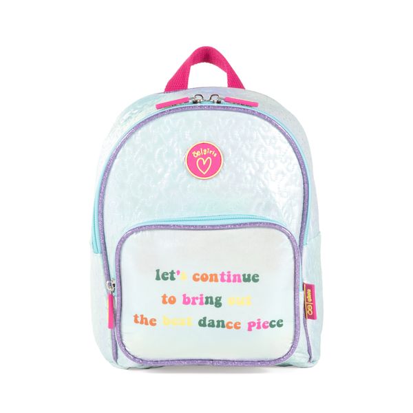 

Mochila Chica para Niña Acabado Iridiscente color Azul Talla: Unico