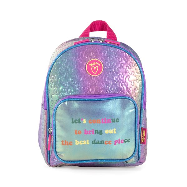

Mochila Chica para Niña Acabado Iridiscente color Morado Talla: Unico