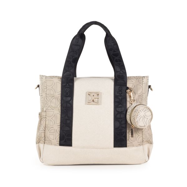 

Pañalera Tote Grande Textil con Accesorios color Fango Talla: Unico