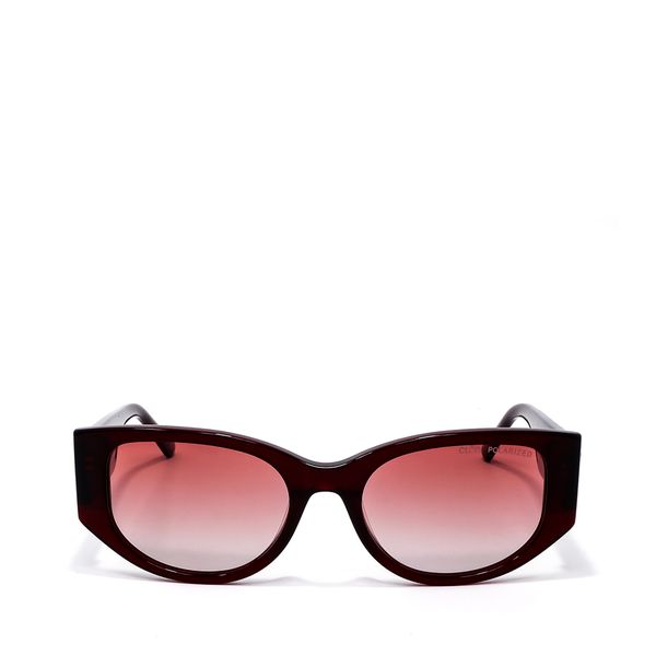 

Lente Solar Forma Hexagonal con Armazón de Acetato color Tinto Talla: Unico