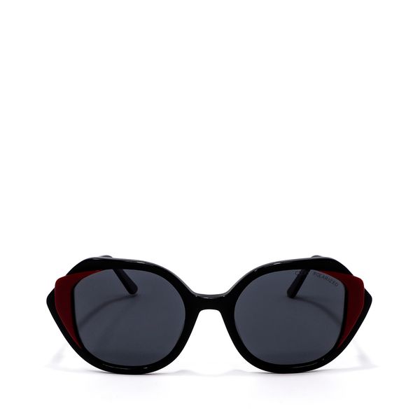 

Lente Solar Forma Hexagonal con Armazón de Acetato color Negro Talla: Unico