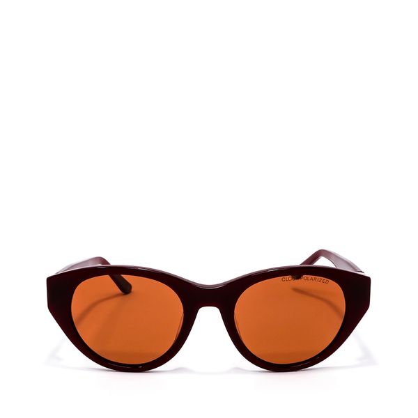 

Lente Solar Forma Cat Eye con Armazón de Acetato color Tinto Talla: Unico