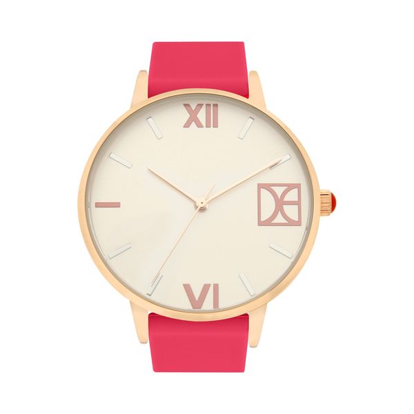 

Reloj para Dama con Caratula Blanca e Indicadores de Colores color Rosa Talla: Unico