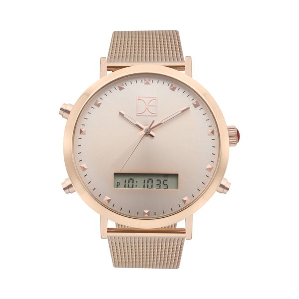 

Reloj Digital y Análogo para Dama con Extensible de Mesh color Copper Talla: Unico