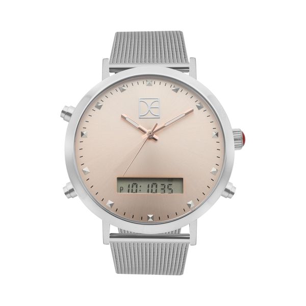 

Reloj Digital y Análogo para Dama con Extensible de Mesh color Plata Talla: Unico