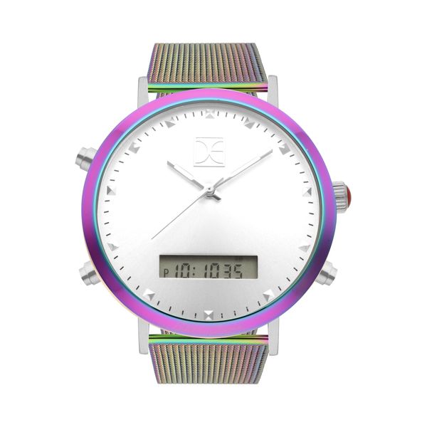 

Reloj Digital y Análogo para Dama con Extensible de Mesh Multicolor Talla: Unico