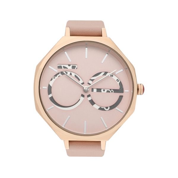 

Reloj Análogo para Dama con Doble Caratula y Extensible de Tacto Piel color Rosa Talla: Unico