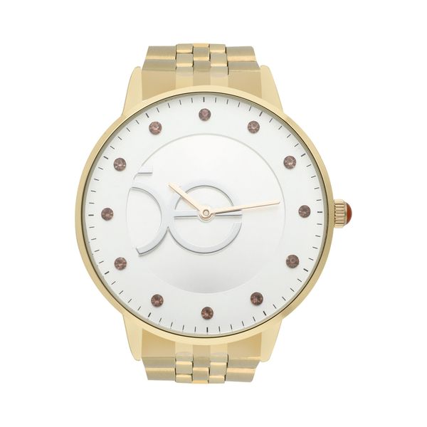 

Reloj Análogo para Dama con Pedrería en Index y Extensible de Acero Inoxidable color Oro Talla: Unico