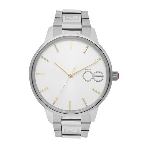 

Reloj Análogo para Dama con Extensible de Acero Inoxidable y Monograma Grabado color Plata Talla: Unico