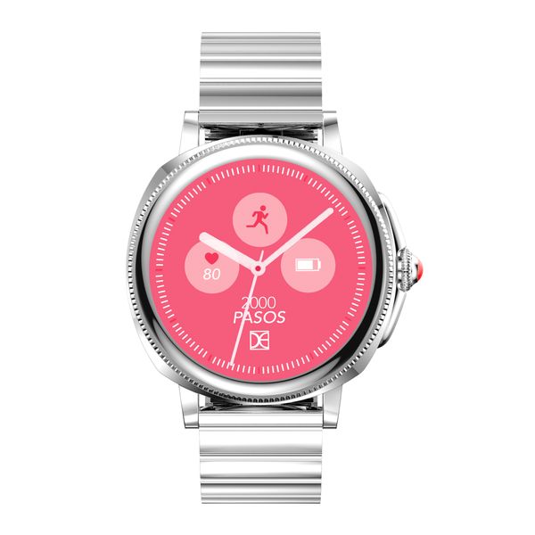 

Smartwatch C1 con Extensible de Acero Inoxidable color Plata Talla: Unico