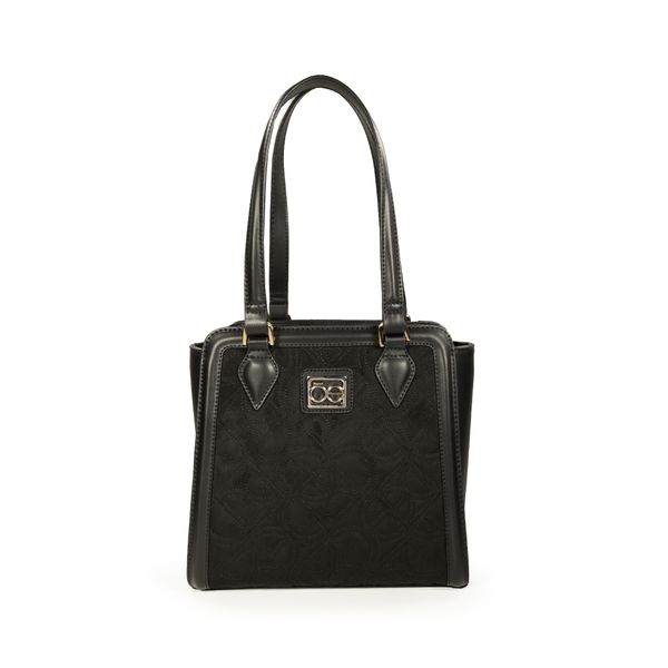 

Bolsa Satchel Material Suede color Negro Talla: Unico