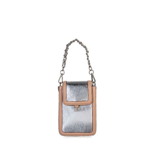 

Bolsa Crossbody Vertical Asas Intercambiables Color Plata Talla: Unico