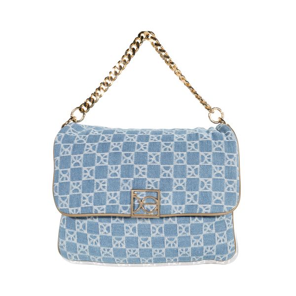 

Bolsa Satchel Mediana Textil Color Azul Talla: Unico