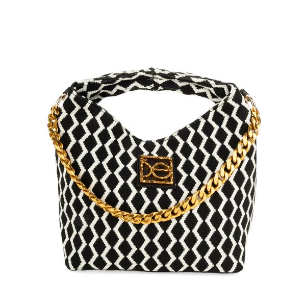 

Bolsa Hobo Mediana Estampado Geométrico Color Negro Talla: Unico