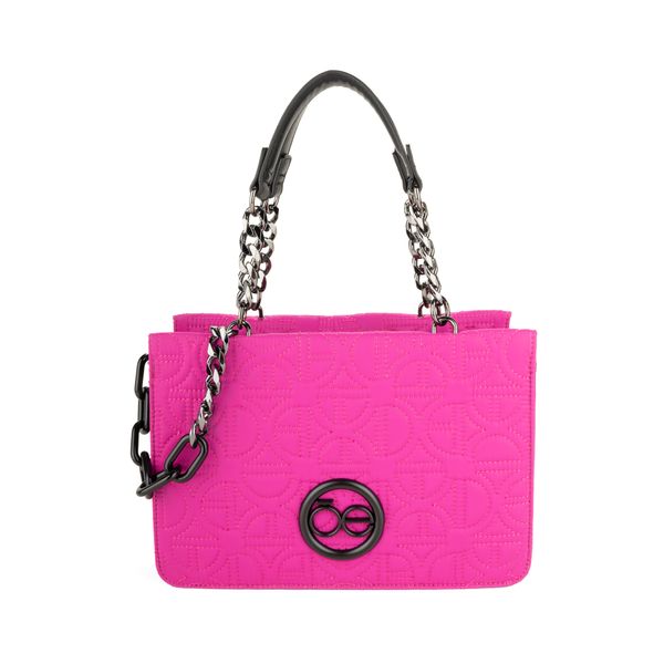 

Bolsa Satchel Mediana Monograma Bordado Color Magenta Talla: Unico