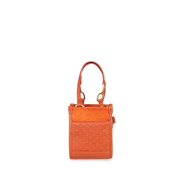 

Bolsa Satchel Chica Monograma Troquelado Color Naranja Talla: Unico