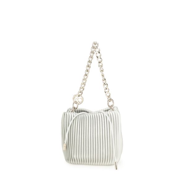

Bolsa Crossbody Chica Diseño Plisado color Plata Talla: Unico
