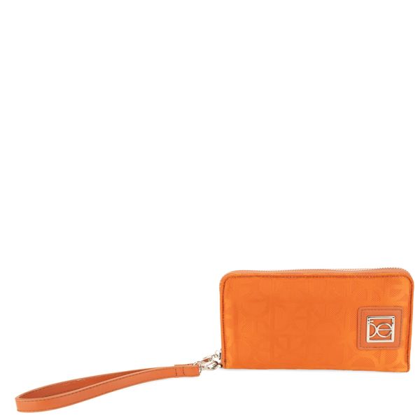 

Cartera Grande Cierre Sencillo con Maneral color Naranja Talla: Unico