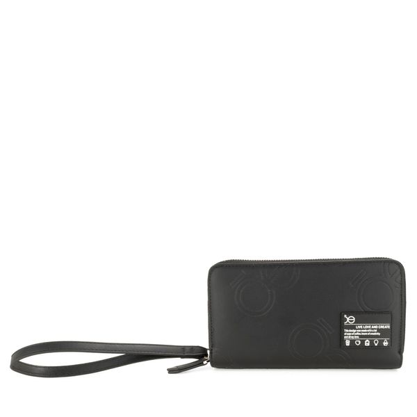 

Cartera Grande Cierre Doble con Maneral color Negro Talla: Unico