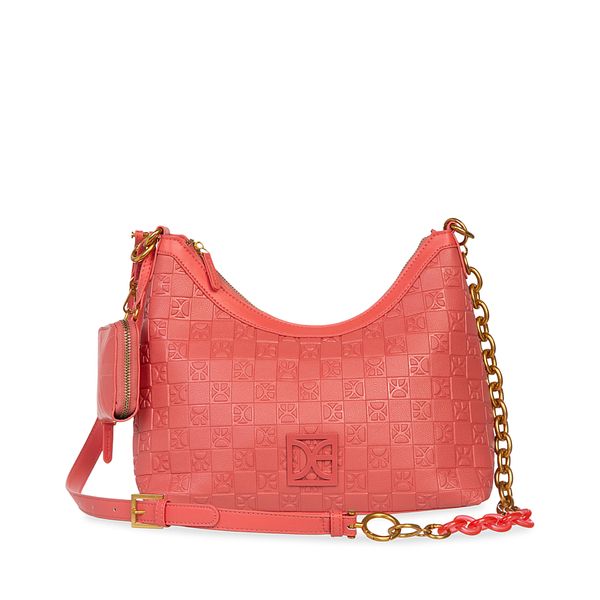 

Bolsa Hobo Grande Con Monedero Color Coral Talla: Unico
