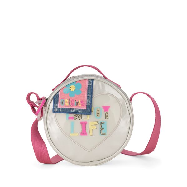 

Bolsa Crossbody Mediana Circular para Niña color Plata Talla: Unico