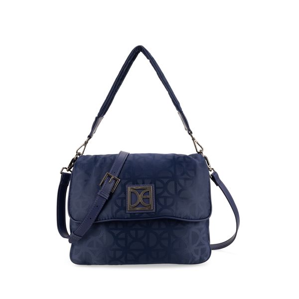 

Bolsa Satchel Mediana Textil Color Azul Talla: Unico