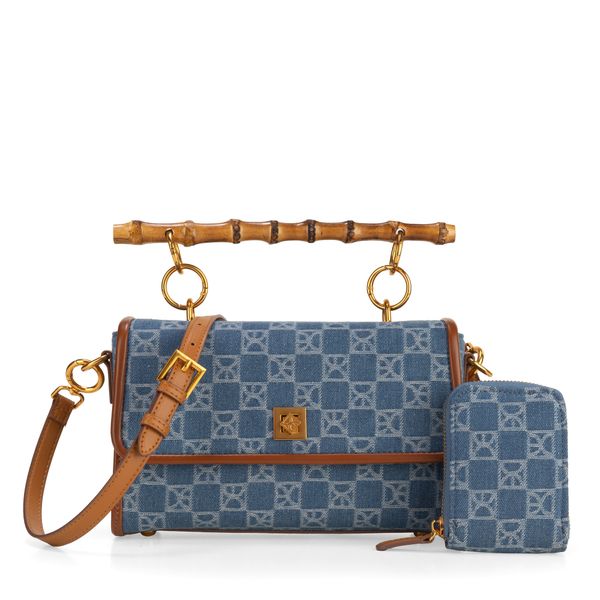 

Bolsa Briefcase Textil Con Monedero Color Azul Talla: Unico