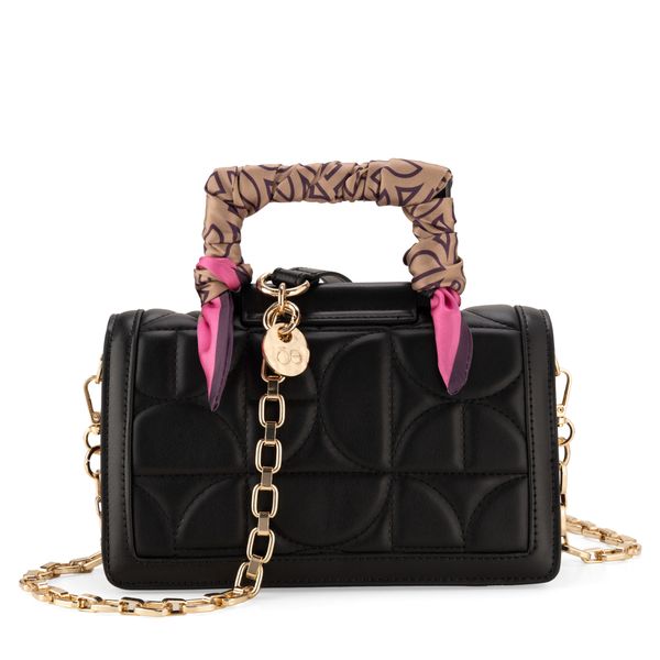 

Bolsa Briefcase Acolchada Con Mascada Color Negro Talla: Unico