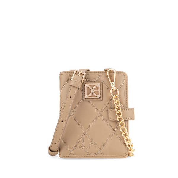 

Cartera Mediana Acolchada Doble Función Color Beige Talla: Unico