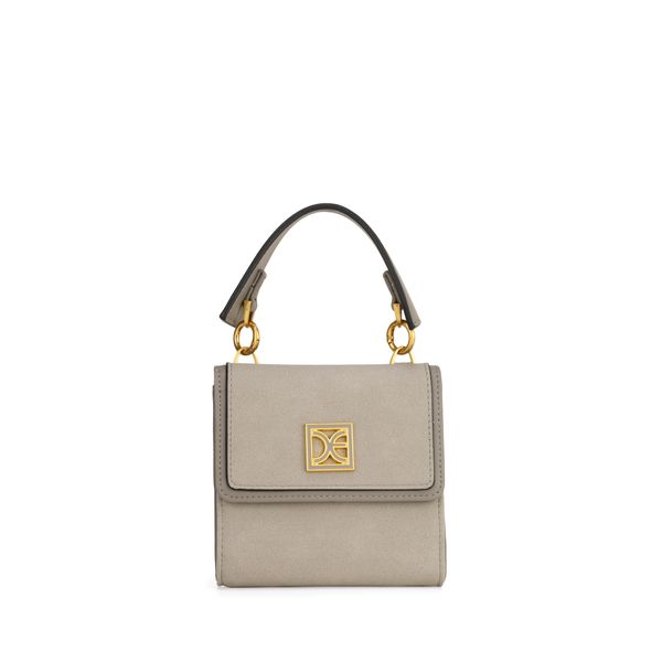 

Cartera Flap Chica Con Maneral Color Gris Talla: Unico