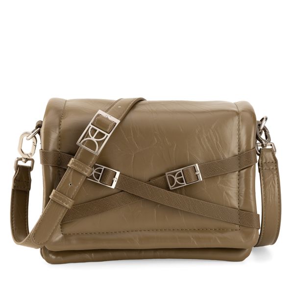 

Bolsa Crossbody Grande Aplicación Hebillas Color Verde Olivo Talla: Unico