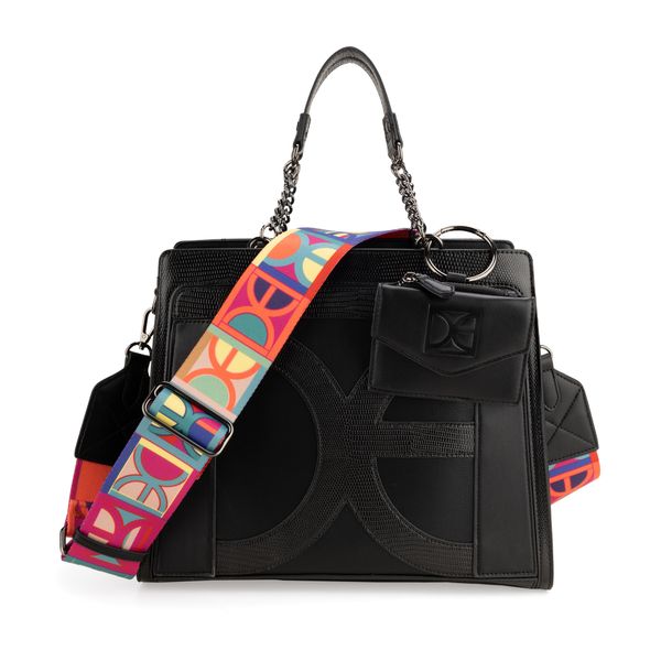 

Bolsa Satchel Grande con Monedero color Negro Talla: Unico