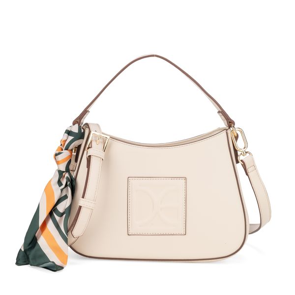 

Bolsa Hobo Con Mascada Color Beige Talla: Unica
