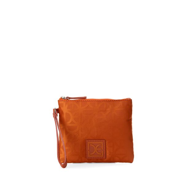 

Cosmetiquera Chica Textil Cierre Sencillo Con Maneral Color Naranja Talla: Unico