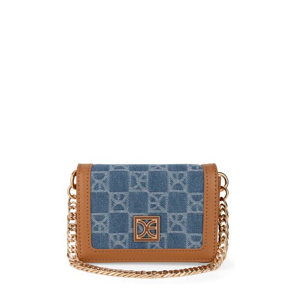 

Cartera Flap Chico Textil color Azul Talla: Unico