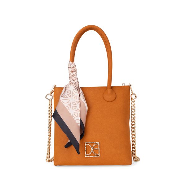 

Bolsa Tote Mediana con Mascada color Naranja Talla: Unico
