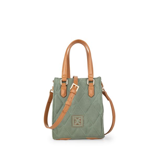 

Bolsa Tote Chica Monograma Bordado Color Verde Talla: Unico