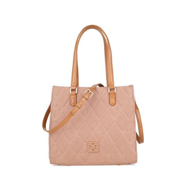 

Bolsa Tote Mediana Monograma Bordado color Fango Talla: Unico