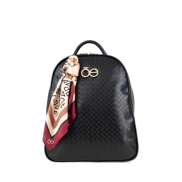 

Mochila Mediana Con Mascada Color Negro Talla: Unico