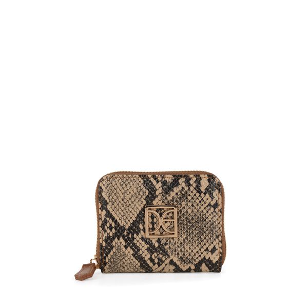 

Cartera Chica Cierre Sencillo Look Animal Skin Color Camel Talla: Unico