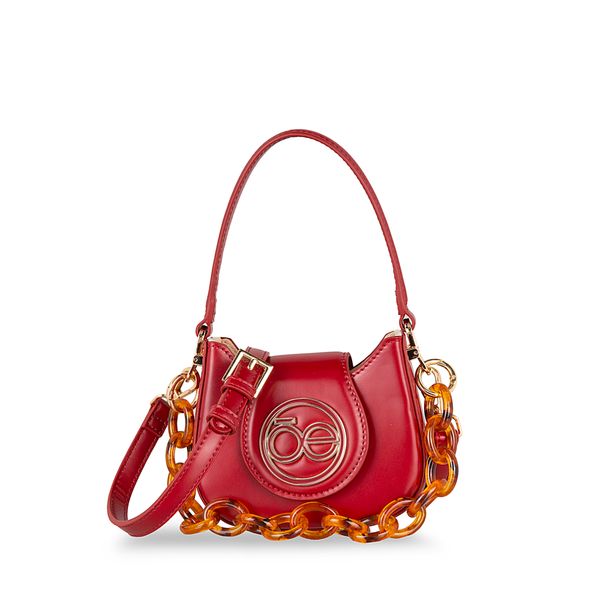 

Lady Bag Chica Detalle De Cadena Color Rojo Tinto Talla: Unico