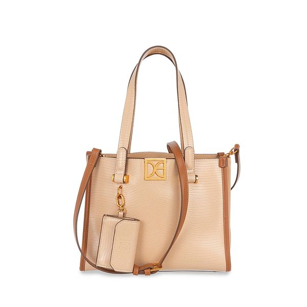 

Bolsa Satchel Mediana Con Monedero Color Nude Talla: Unico