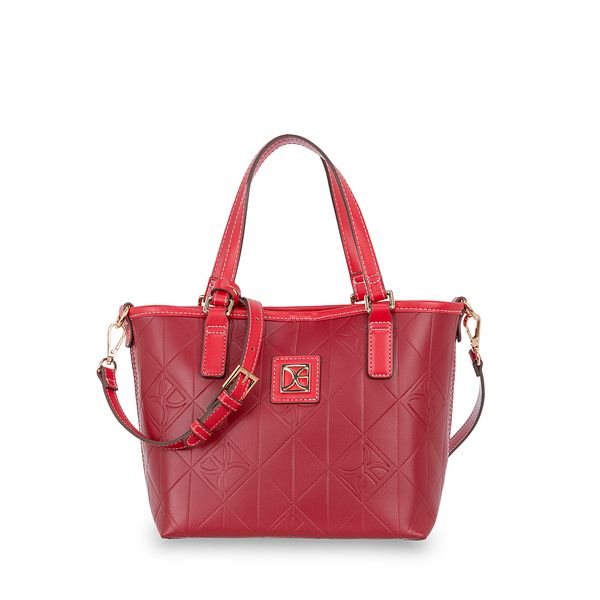 

Bolsa Tote Chico Con Pouch Color Rojo Tinto Talla: Unico