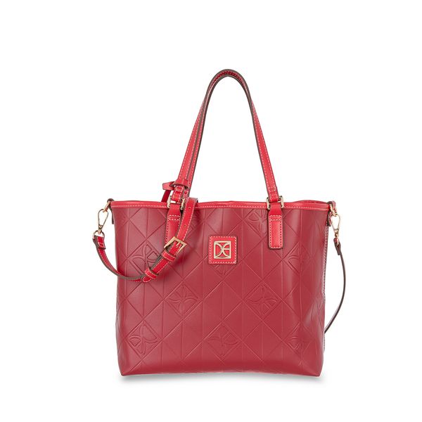 

Bolsa Tote Mediana Con Pouch Color Rojo Tinto Talla: Unico
