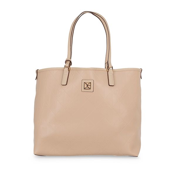 

Bolsa Tote Grande Con Pouch Color Nude Talla: Unico