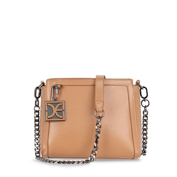 

Bolsa Crossbody Con Charm Color Camel Talla: Unico