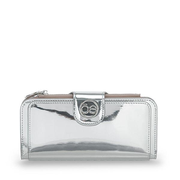 

Cartera Mediana Charol Color Plata Talla: Unico